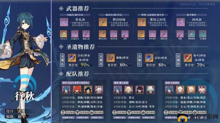 原神中行秋天赋加点策略全析与探讨