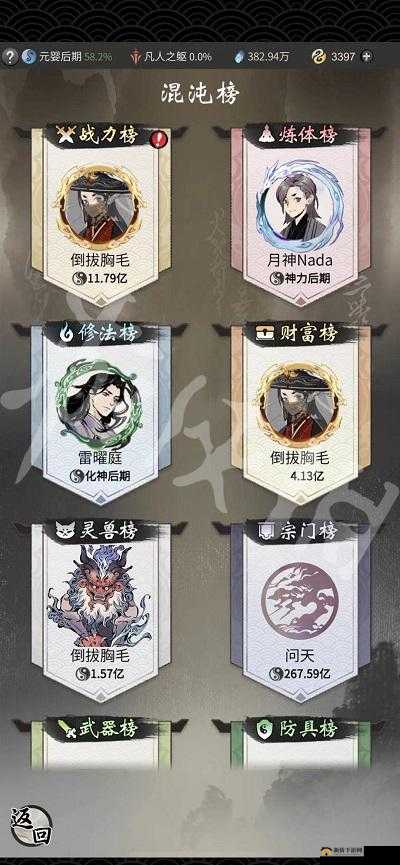 一念逍遥中混沌榜的作用及功能详细解析