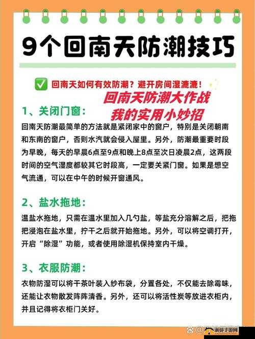 南方夏季潮湿：除湿防潮有妙招