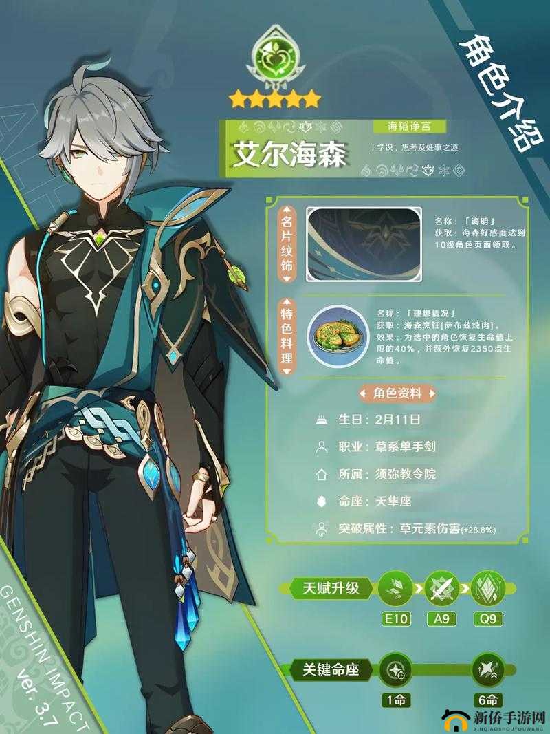 原神艾尔海森纯激化队：核心策略与角色解析