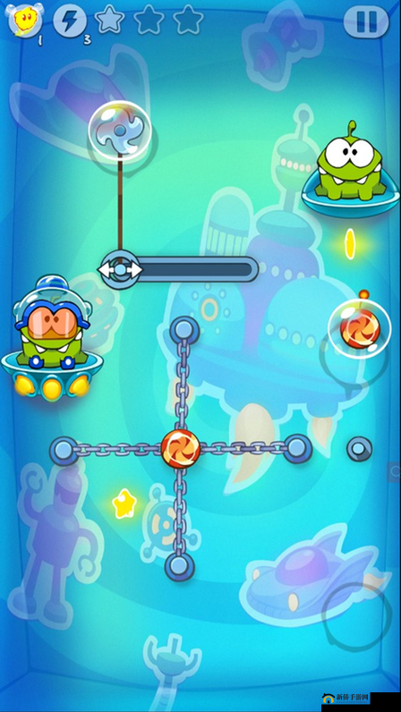 割绳子玩穿越 3-9 三星攻略：巧用道具，轻松过关