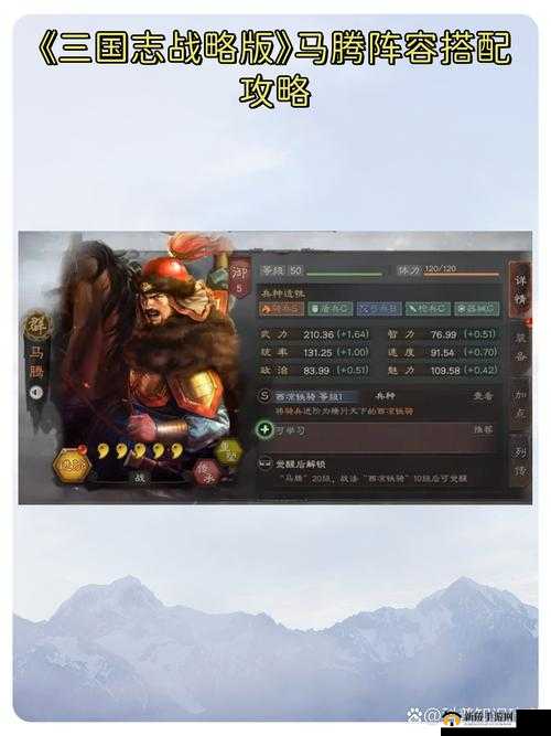 马腾，西凉铁骑的传奇统帅及其独特技能深度解读与分析