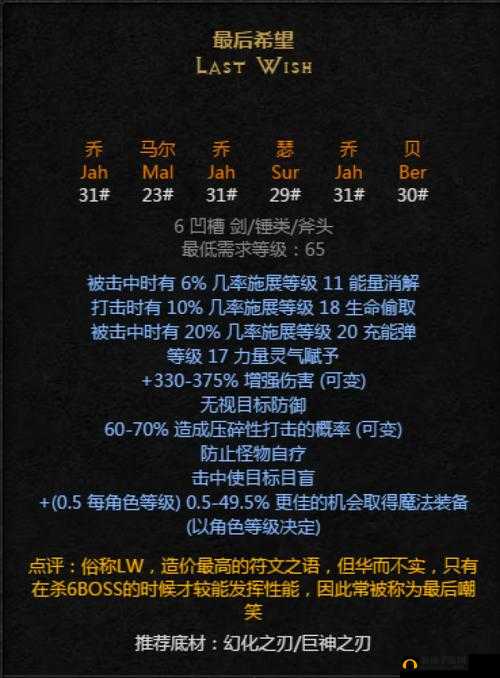 黑夜传说之狼人归来深度解析，符文属性详解与高效升级策略指南