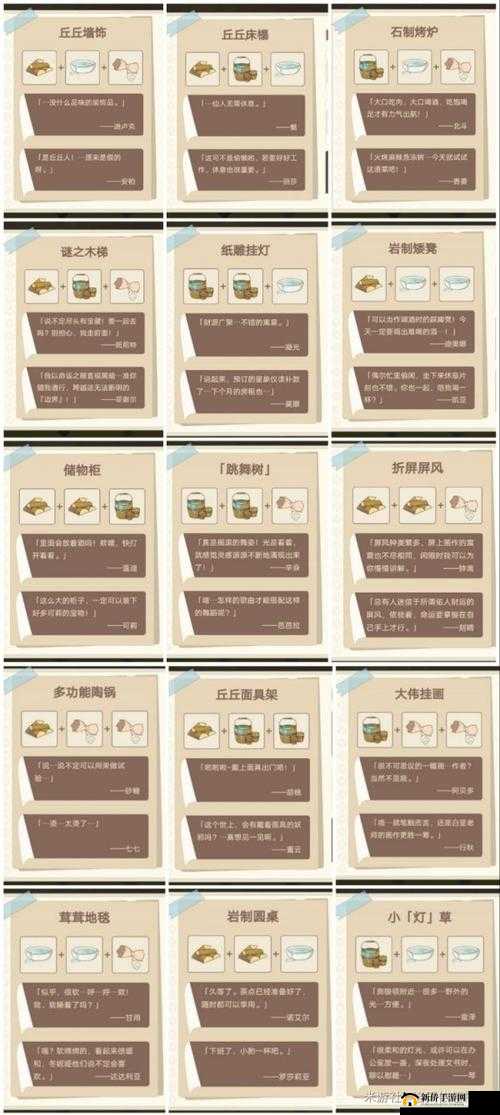 原神丘丘梦工坊合成公式全揭秘？家具配方攻略你掌握了吗？