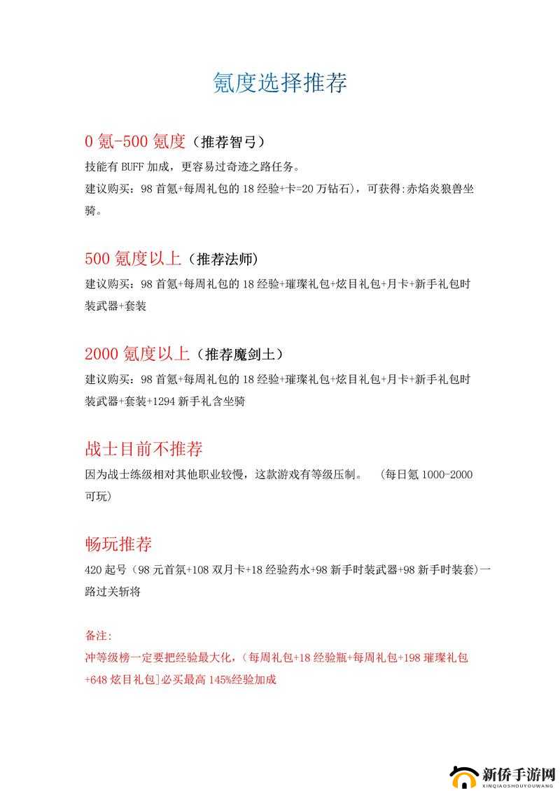 全民奇迹2手游中哪个职业最值得投入培养？揭秘最佳职业培养攻略