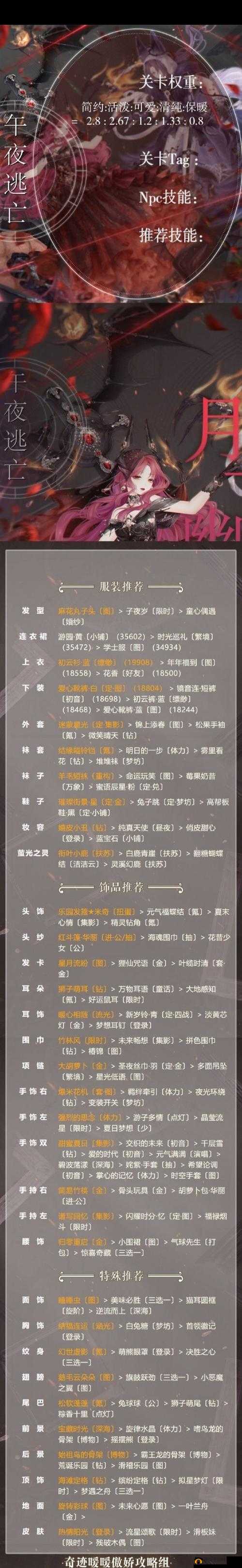 奇迹暖暖古堡舞会如何搭配才能惊艳全场？月下幽舞第一关高分攻略揭秘